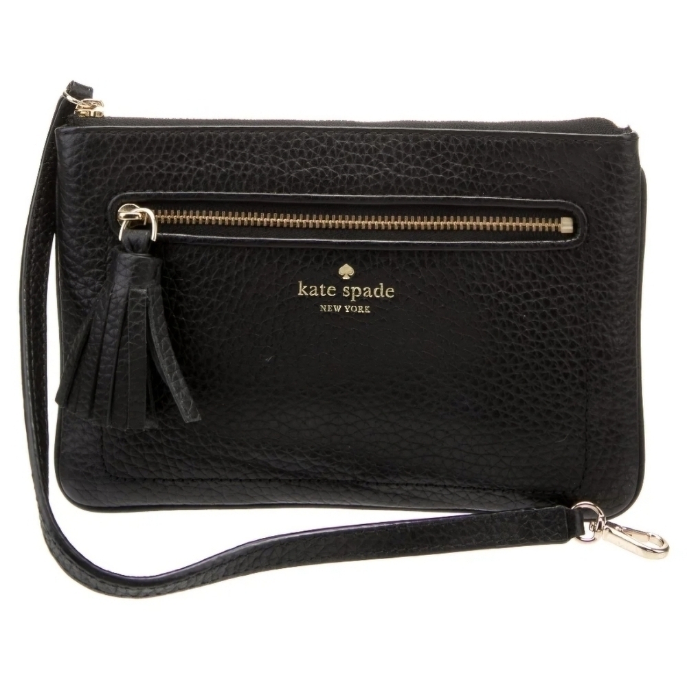 Kate Spade New York | Chester Street Tinie Leather Wristlet Clutch | Black